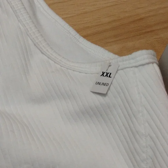 Victoria's Secret PINK Optic White Cotton Corset Bralette Size XXL ๐ - Picture 7 of 7